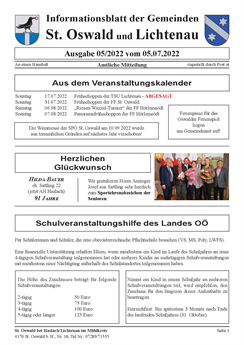 Gemeindeinfo 2022-05 vom 5. Juli 2022