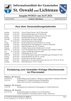 Gemeindeinfoblatt 2023-08 vom 21.06.2023